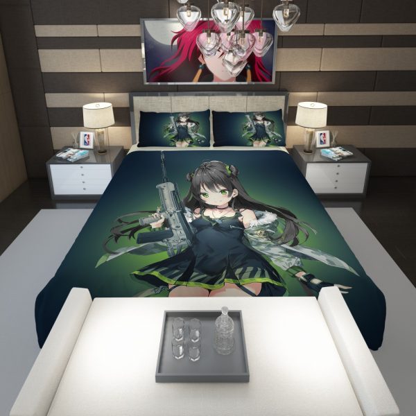 Green Girls Frontline Anime Comforter 1