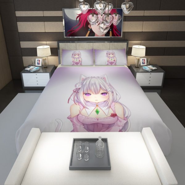 Rezero Emilia Anime Girl Japanese Comforter 1