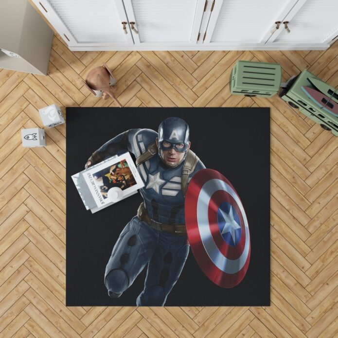 Captain America Superheroes Marvel Comics Bedroom Living Room Floor Carpet Rug 1