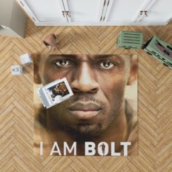 I am Bolt Movie Usain Bolt Bedroom Living Room Floor Carpet Rug 1