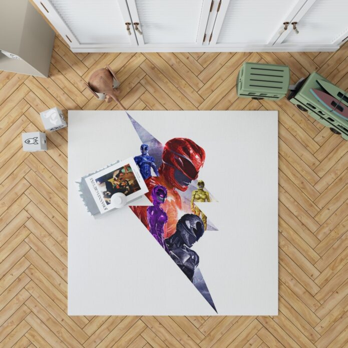 Power Rangers 5 Movie Themed Bedroom Living Room Floor Carpet Rug 1