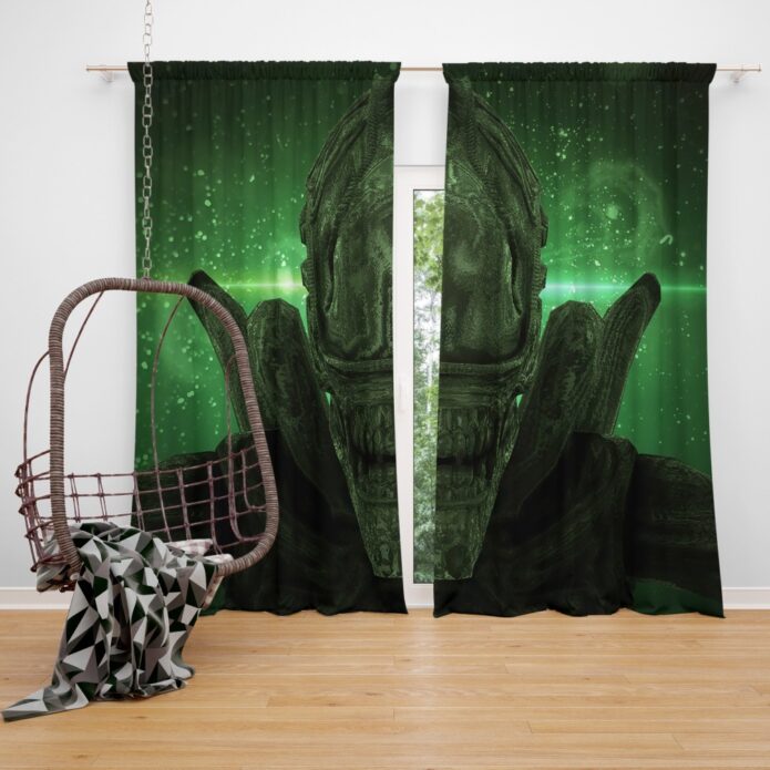 Alien Covenant Movie Xenomorph Window Curtain