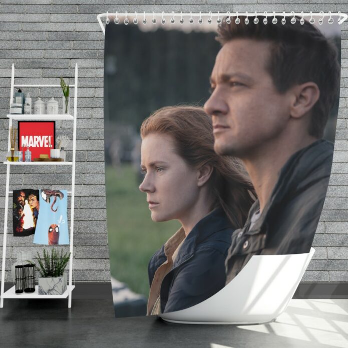 Arrival Movie Amy Adams Jeremy Renner Shower Curtain