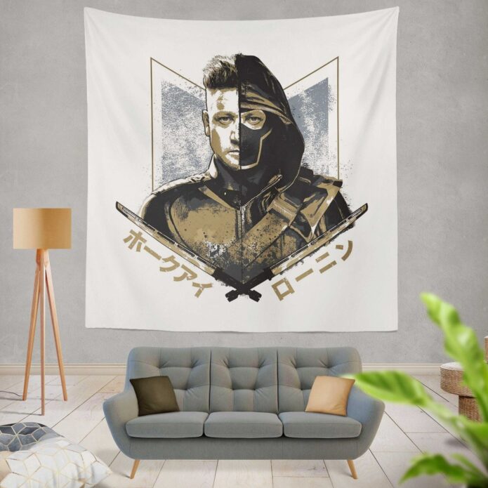 Avengers Endgame Movie Hawkeye Jeremy Renner Wall Hanging Tapestry