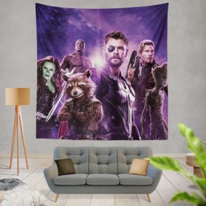 Avengers Infinity War Drax The Destroyer Star Lord Gamora Thor Groot Rocket Raccoon Wall Hanging Tapestry
