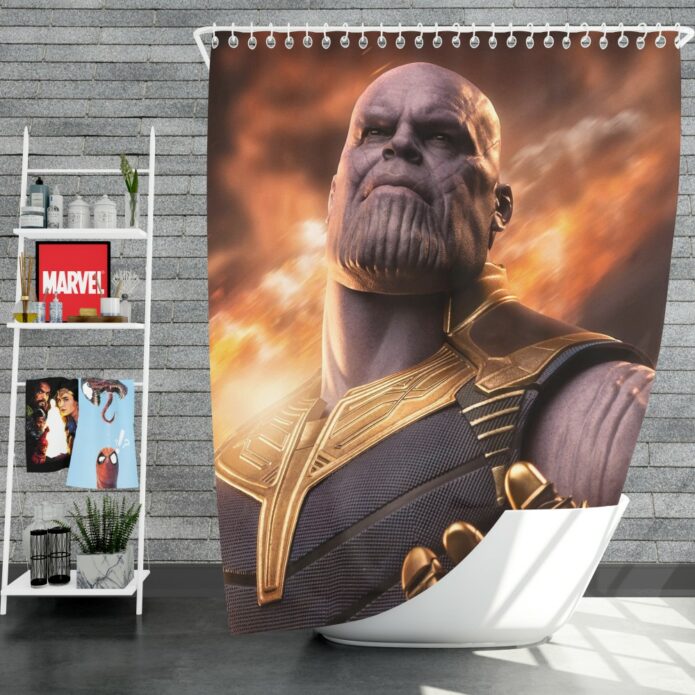Avengers Infinity War Movie Thanos Shower Curtain