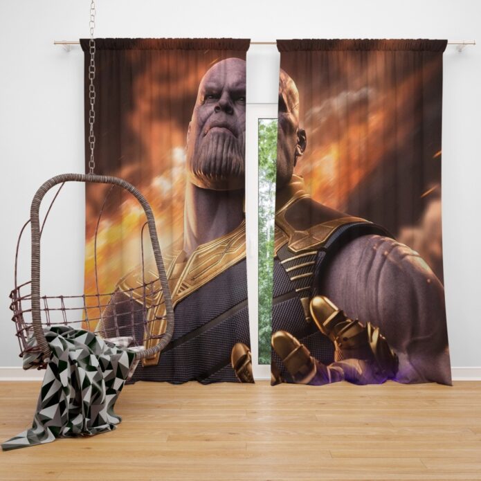 Avengers Infinity War Movie Thanos Window Curtain