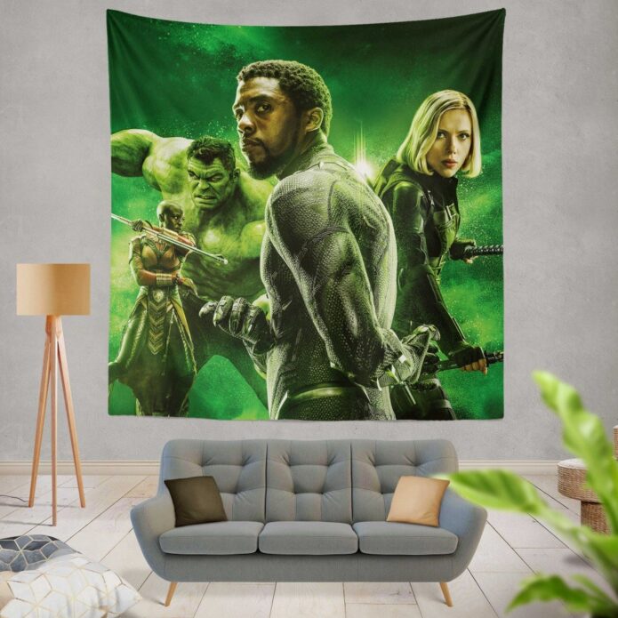 Avengers Infinity War Okoye Black Panther Black Widow Hulk Wall Hanging Tapestry