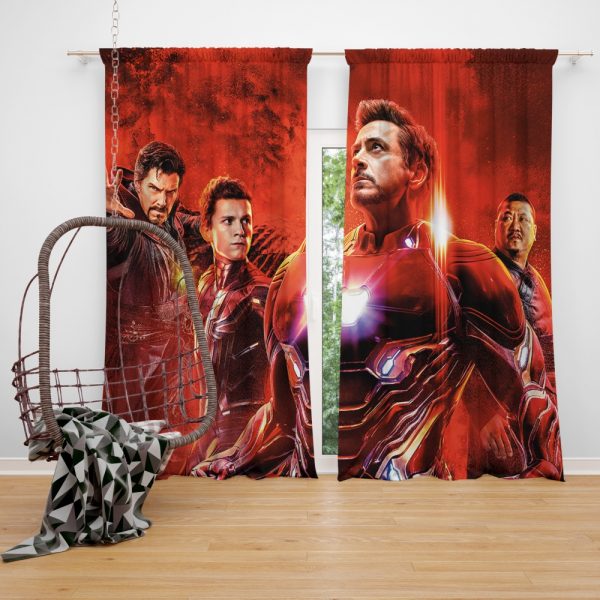 Avengers Infinity War Spider-Man Iron Man Doctor Strange Wong Window Curtain