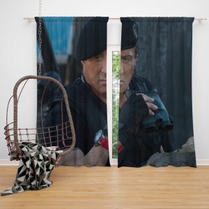 Barney Ross Sylvester Stallone The Expendables 3 Movie Window Curtain