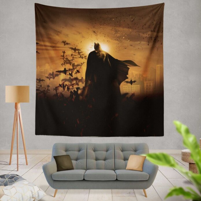 Batman Begins Movie Bruce Wayne Wall Hanging Tapestry