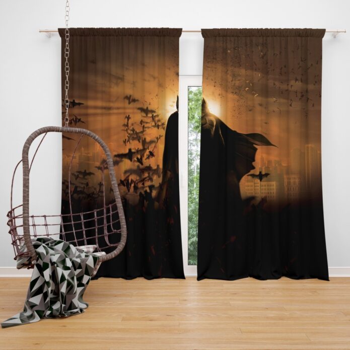 Batman Begins Movie Bruce Wayne Window Curtain