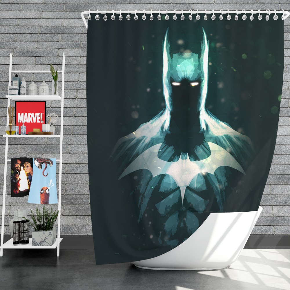 Hero Batman Shower Curtain Waterproof Polyester Fabric Bath Decor Curtain 3 Size 
