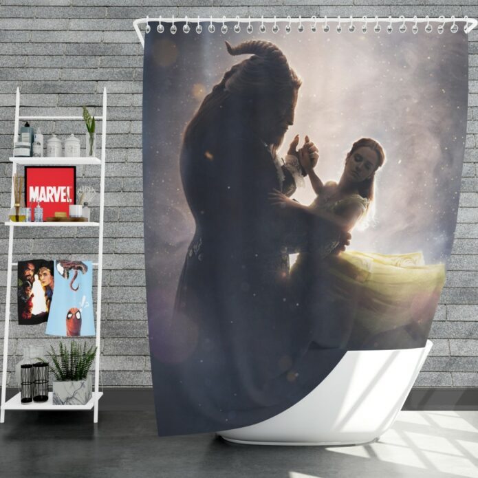 Beauty And The Beast 2017 Movie Dan Stevens Emma Watson Shower Curtain