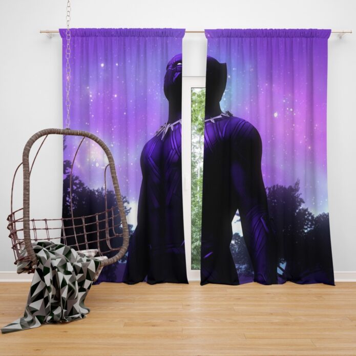 Black Panther Movie Artistic Marvel Comics Window Curtain