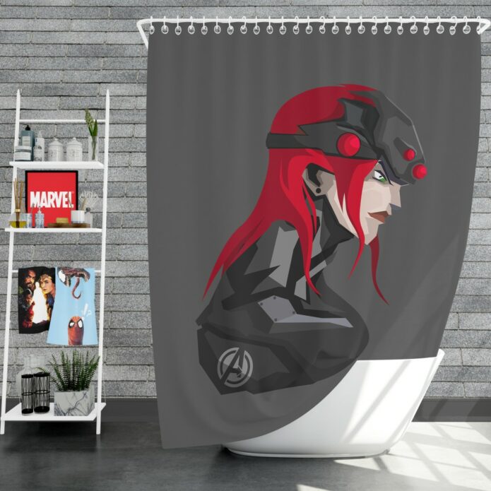 Black Widow Movie Marvel MCU Super Women Avenger Shower Curtain