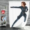 Black Widow in The Avengers Movie Scarlett Johansson Shower Curtain
