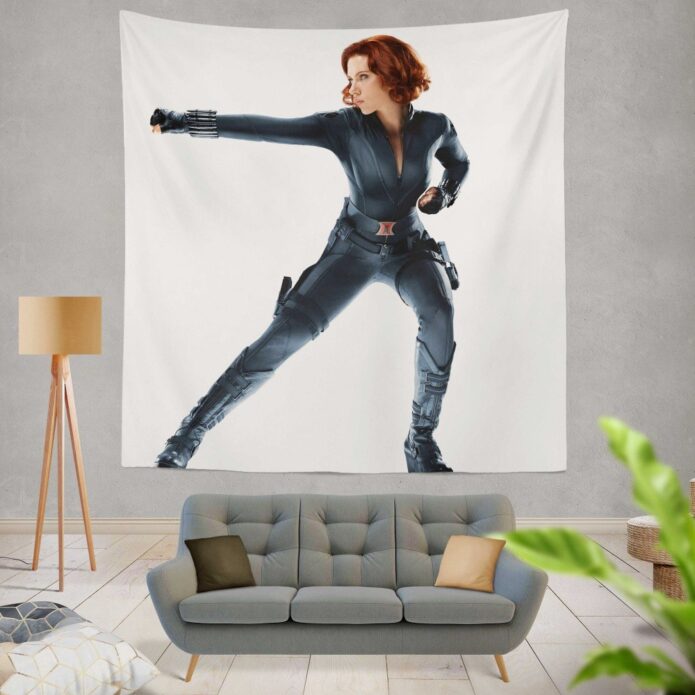 Black Widow in The Avengers Movie Scarlett Johansson Wall Hanging Tapestry