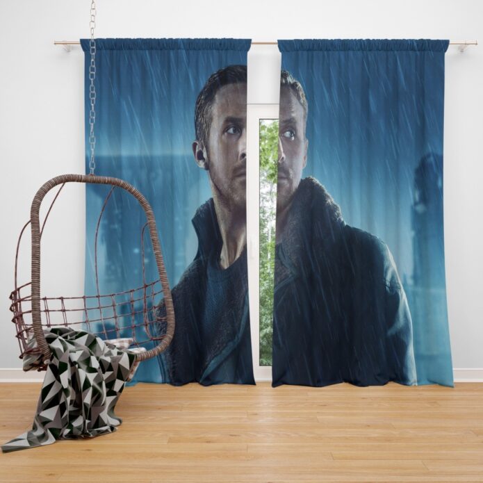 Blade Runner 2049 Movie Officer K Ryan Gosling Window Curtain