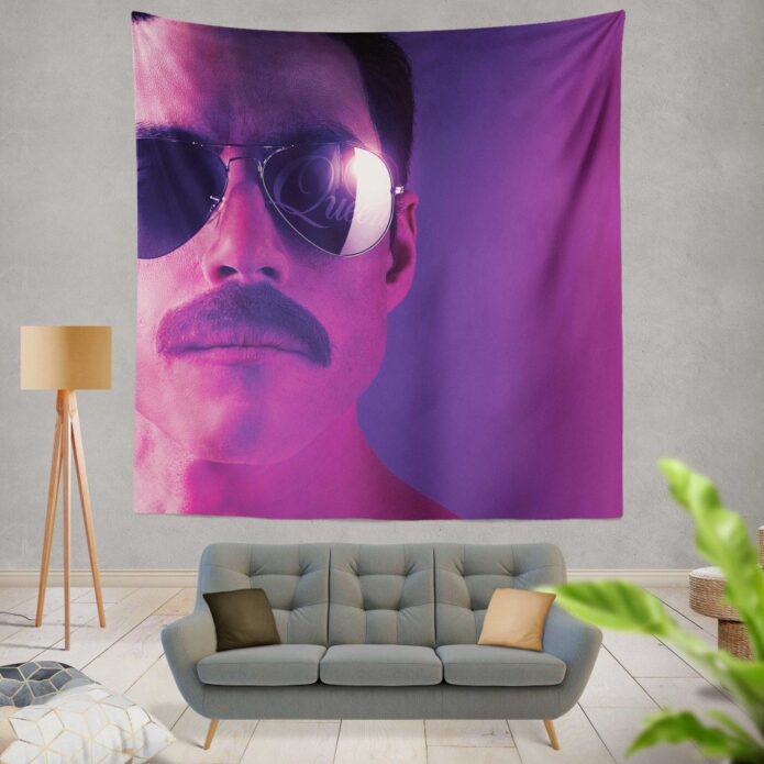 Bohemian Rhapsody Movie Freddie Mercury Queen Rami Malek Wall Hanging Tapestry