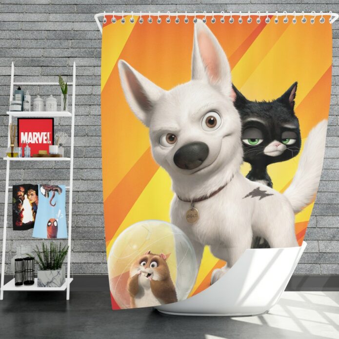 Bolt Movie Kids Shower Curtain