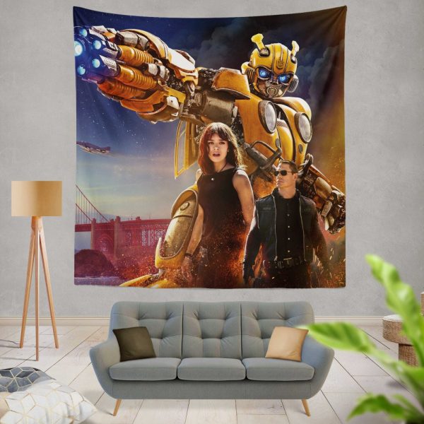 Bumblebee Movie Transformers Hailee Steinfeld John Cena Wall Hanging Tapestry