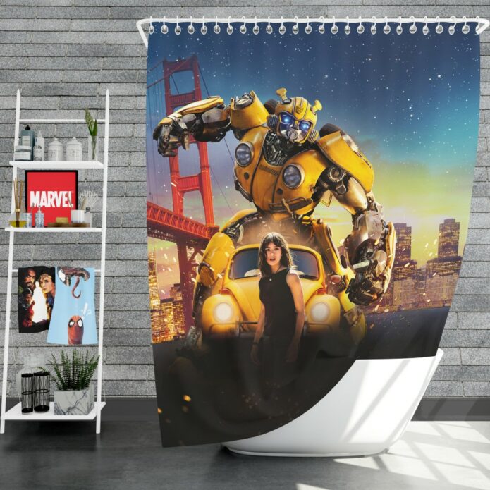 Bumblebee Movie Transformers Hailee Steinfeld Shower Curtain