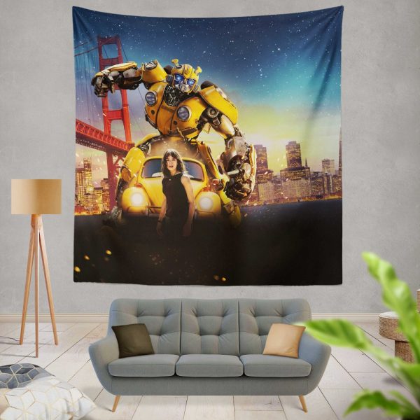 Bumblebee Movie Transformers Hailee Steinfeld Wall Hanging Tapestry