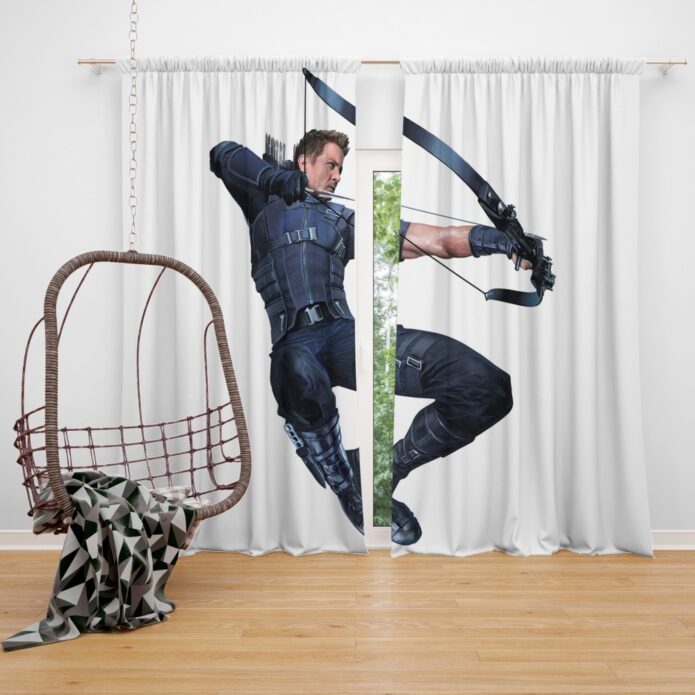 Captain America Civil War Movie Hawkeye Jeremy Renner Window Curtain