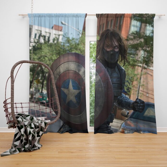 Captain America The Winter Soldier Movie Window Curtain