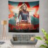 Captain Marvel Movie Brie Larson Marvel Cinematic Universe Wall Hanging Tapestry