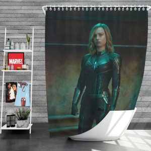 Captain Marvel Movie Brie Larson Shower Curtain