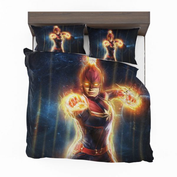 Captain Marvel Movie Carol Danvers Super Women Bedding Set 2