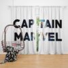 Captain Marvel Movie Window Curtain