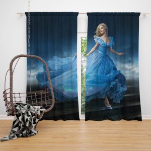 Cinderella Movie Lily James Window Curtain