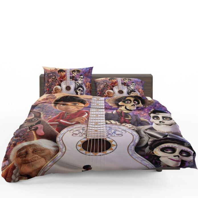 Coco Movie Dante Day of the Dead Ernesto de la Cruz Guitar Bedding Set 1