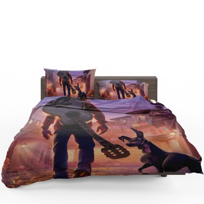 Coco Movie Dante Guitar Miguel Rivera Bedding Set 1