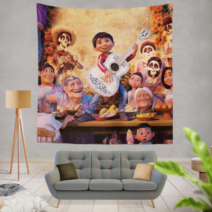 Coco Movie Fantasy Wall Hanging Tapestry