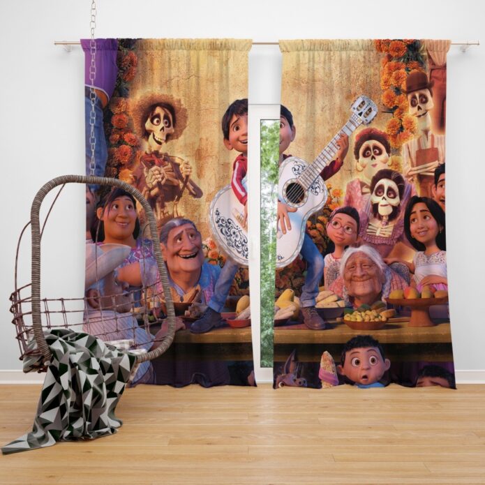 Coco Movie Fantasy Window Curtain