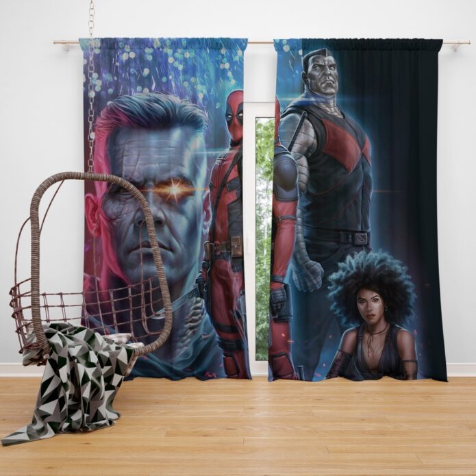 Deadpool 2 Movie Cable Domino Window Curtain