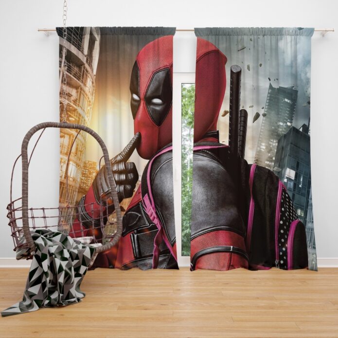 Deadpool Movie Window Curtain