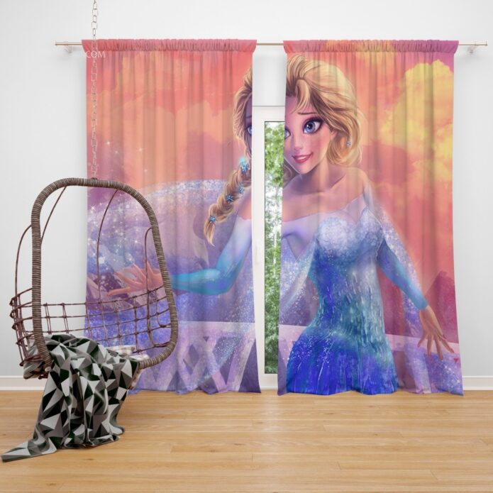 Elsa in Frozen 2 Movie Window Curtain