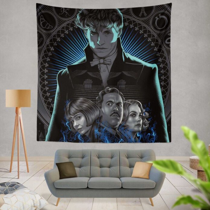 Fantastic Beasts The Crimes of Grindelwald Movie Eddie Redmayne Katherine Waterston Wall Hanging Tapestry