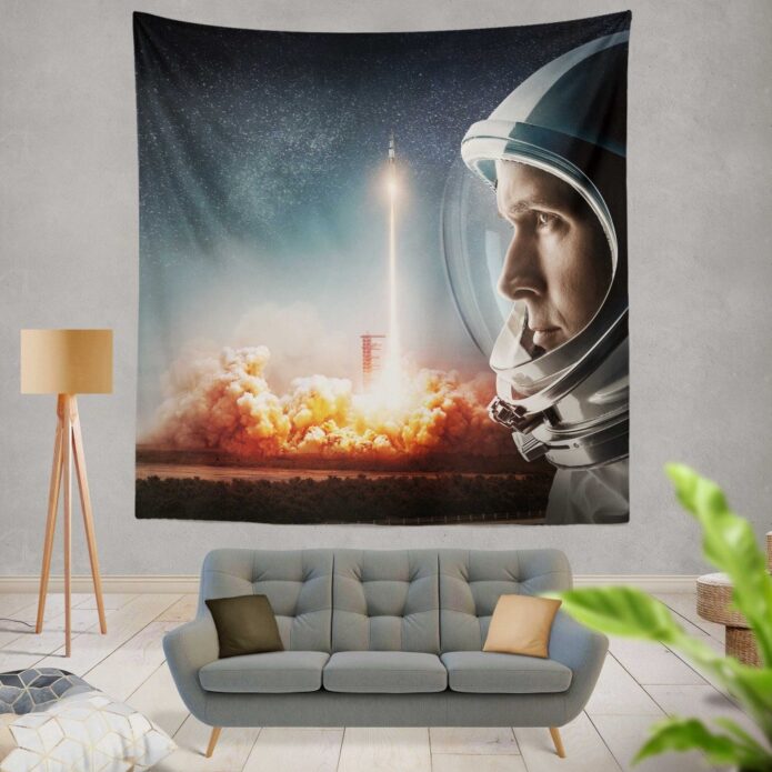 First Man Movie Astronaut Ryan Gosling Wall Hanging Tapestry