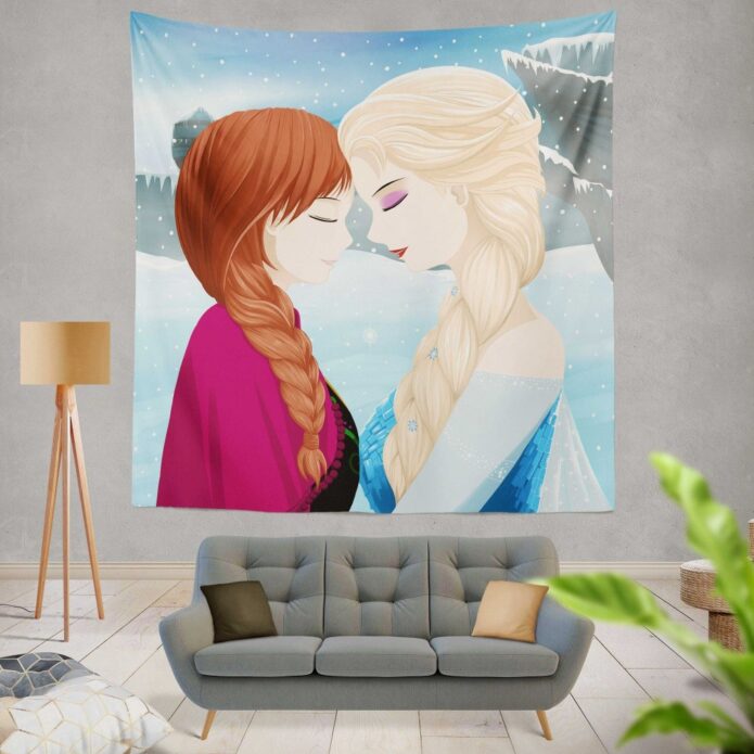 Frozen Movie Anna & Elsa Wall Hanging Tapestry