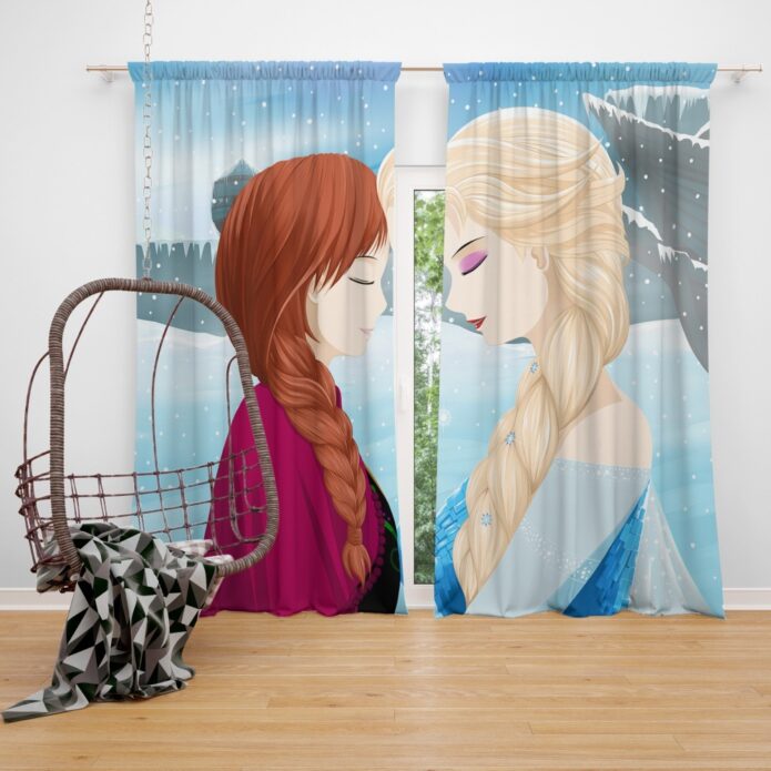 Frozen Movie Anna & Elsa Window Curtain