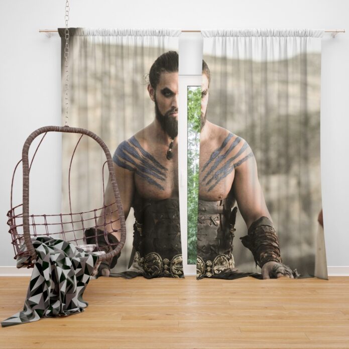 Game Of Thrones TV Series DrogoJason Momoa Window Curtain