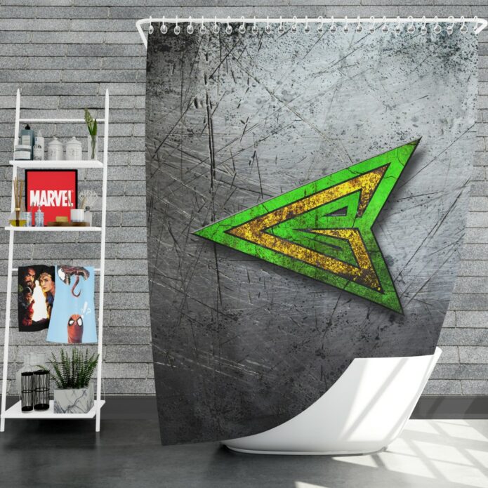 Green Arrow Logo DC Comics Shower Curtain