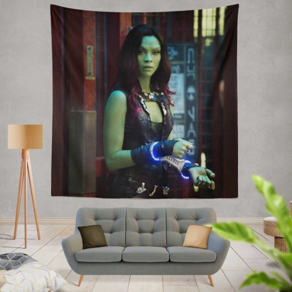 Guardians of the Galaxy Movie Gamora Zoe Saldana Wall Hanging Tapestry