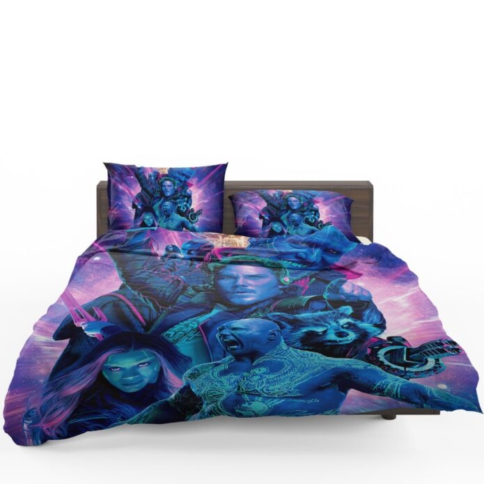 Guardians of the Galaxy Vol 2 Movie Chris Pratt Dave Bautista Drax The Destroyer Gamora Bedding Set 1